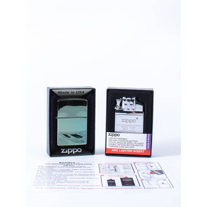 Набор зажигалка и газовый вставной блок - двойное пламя 28129-65827 ZIPPO