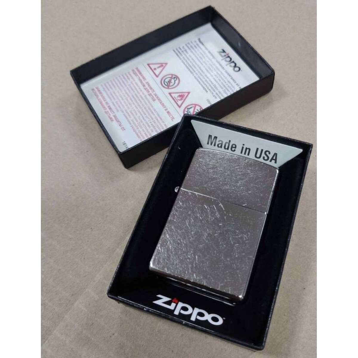 Набор Зажигалка ZIPPO Classic Street Chrome и Топливо 125 мл 6