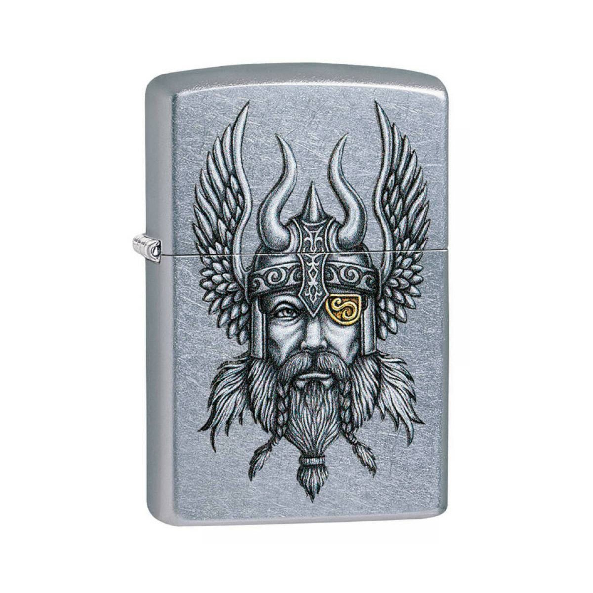 Набор зажигалка ZIPPO Viking Warrior Street Chrome 29871 + фляга S.Quire 0,24л 1