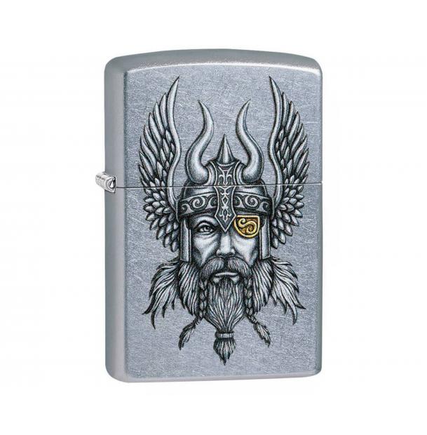 Набор зажигалка ZIPPO Viking Warrior Street Chrome 29871 + фляга S.Quire 0,24л 29871-W201-8