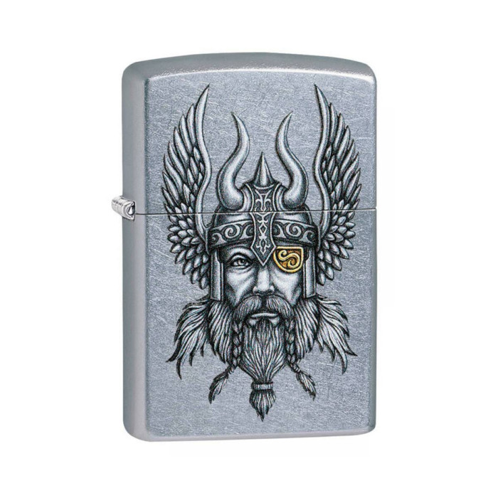 Набор зажигалка ZIPPO Viking Warrior Street Chrome 29871 + фляга S.Quire 0,24л