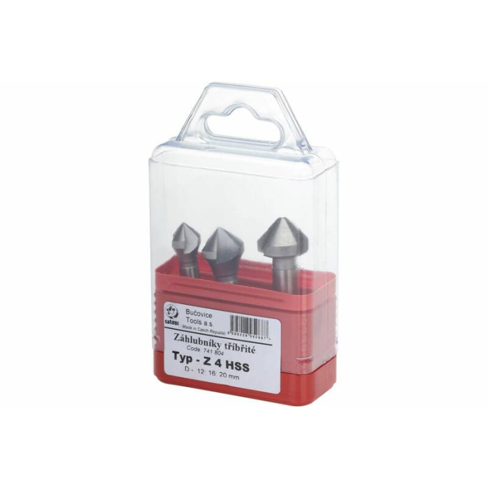 Набор зенковок 3 шт 12 16 20 мм HSS Bucovice Tools 741804