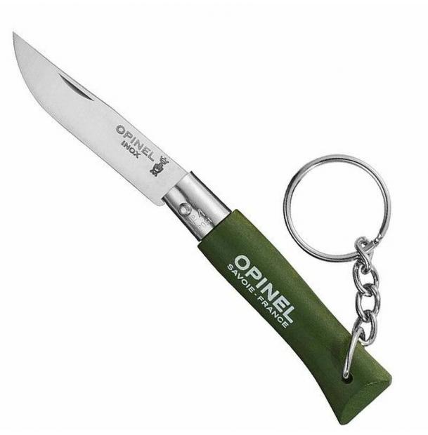 Нож-брелок Opinel №4, нержавеющая сталь зеленый 002054