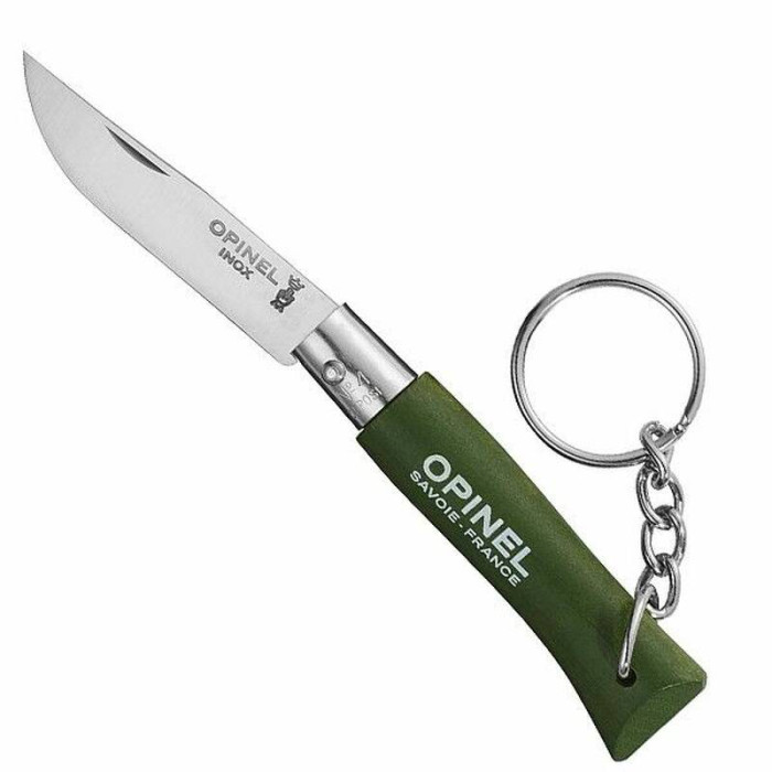 Нож-брелок Opinel №4, нержавеющая сталь зеленый 002054