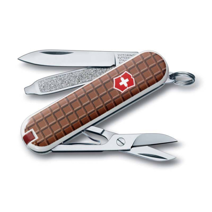 Нож-брелок Victorinox Classic, 58 мм, 7 функций, "The Chocolate"