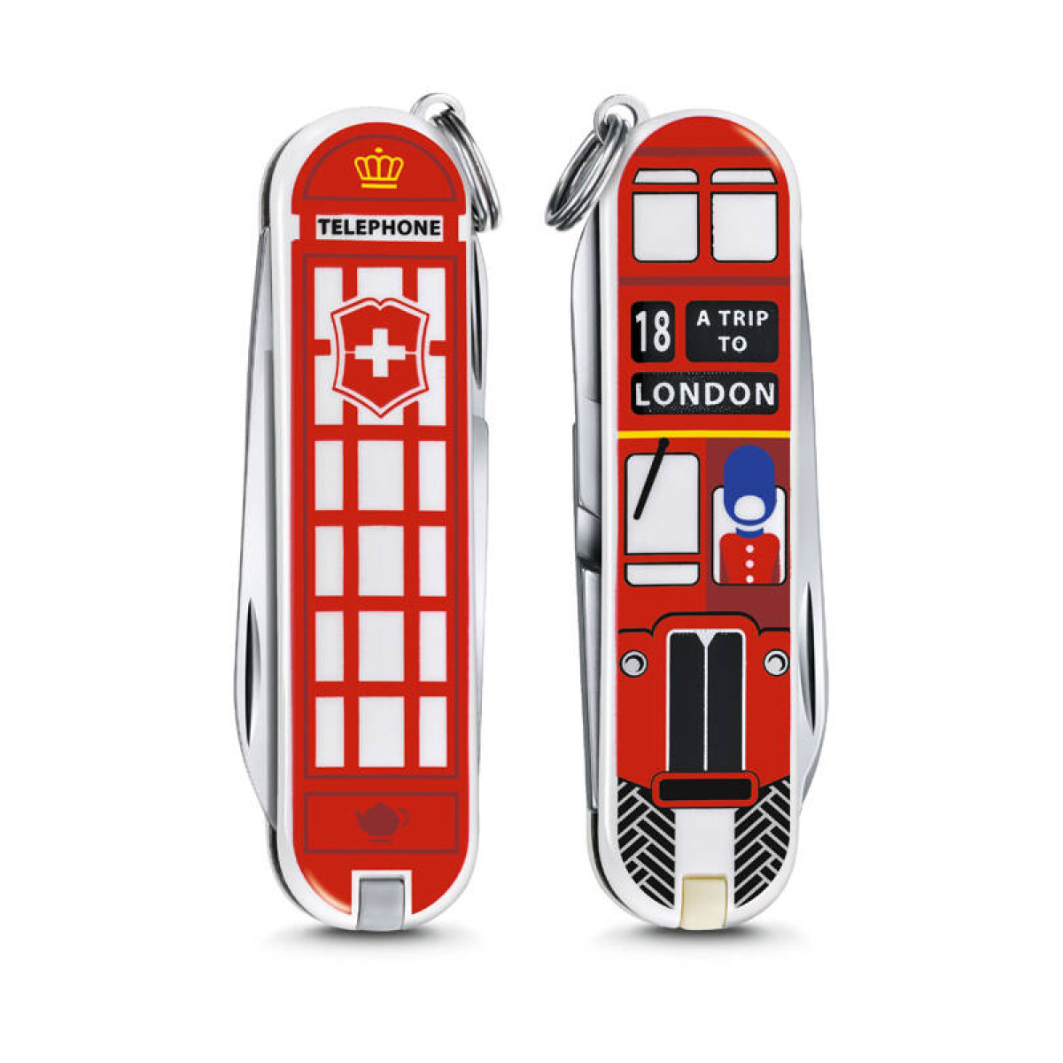 Нож-брелок VICTORINOX Classic "A Trip to London", 58 мм, 7 функций 3