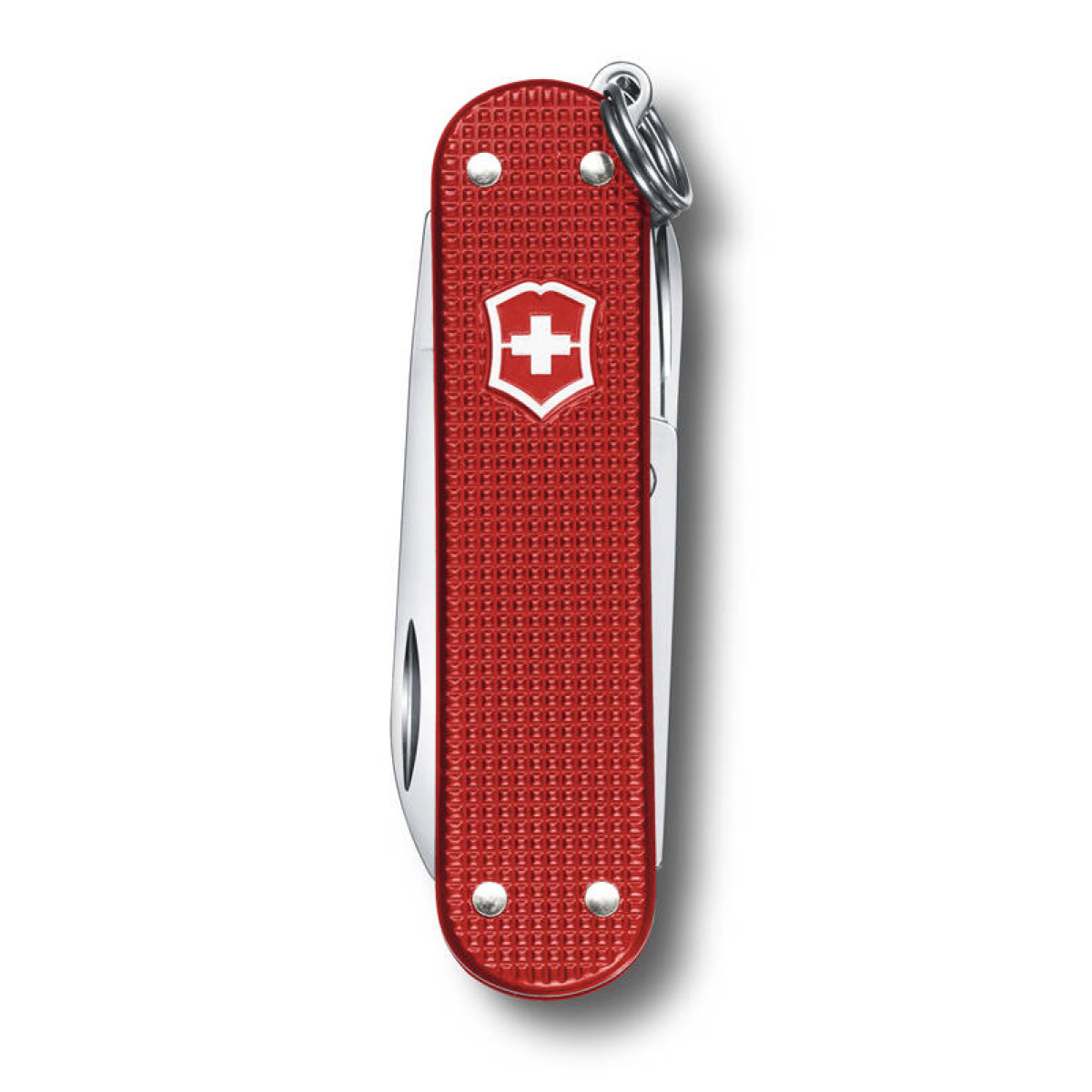 Нож-брелок VICTORINOX Classic Alox, 58 мм, 5 функций, алюминиевая рукоять, красный 3