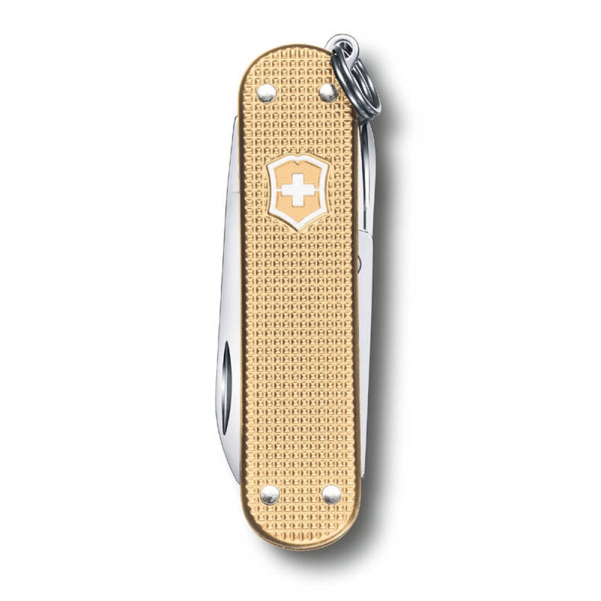 Нож-брелок VICTORINOX Classic Alox, 58 мм, 5 функций, алюминиевая рукоять, золотистый 5