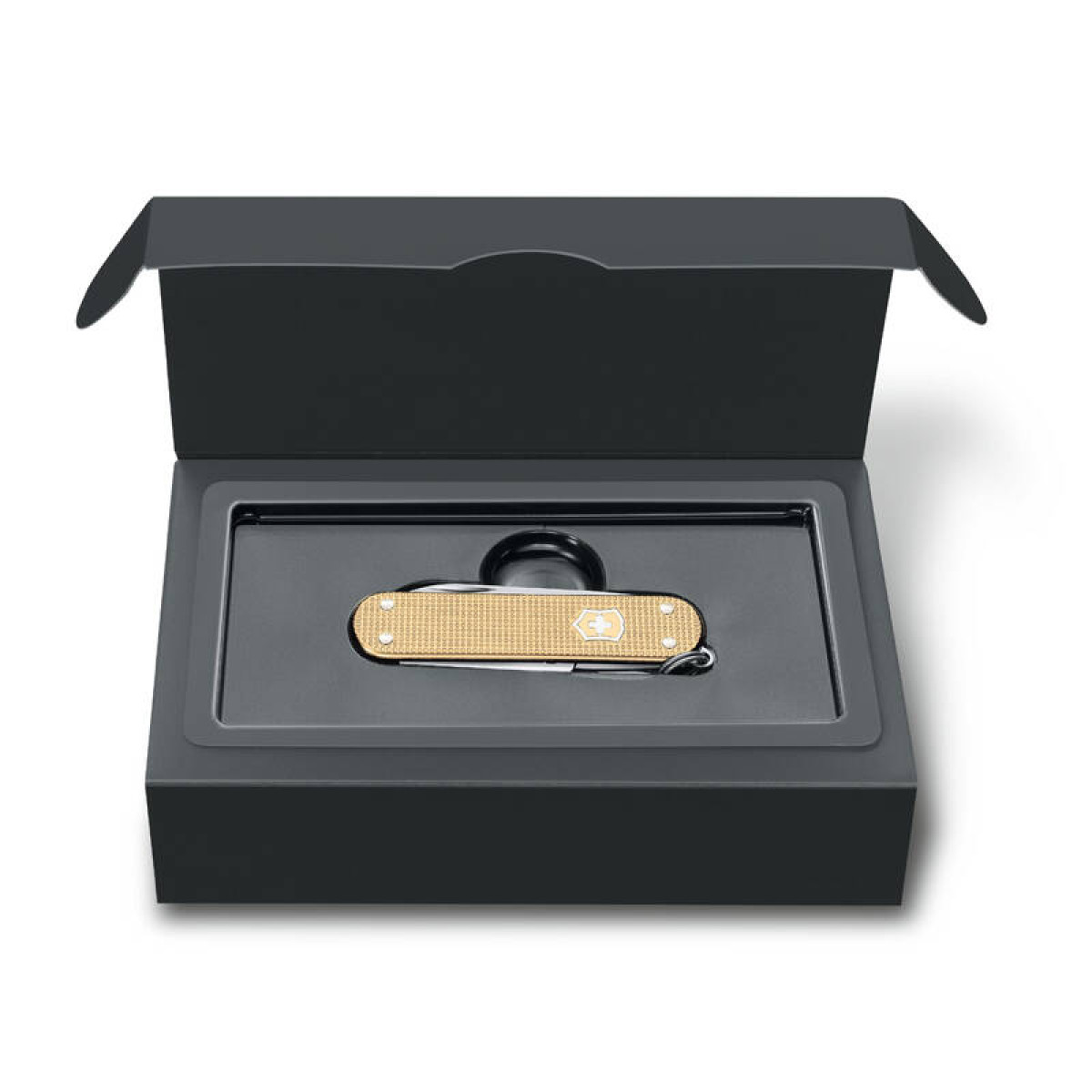 Нож-брелок VICTORINOX Classic Alox, 58 мм, 5 функций, алюминиевая рукоять, золотистый 3