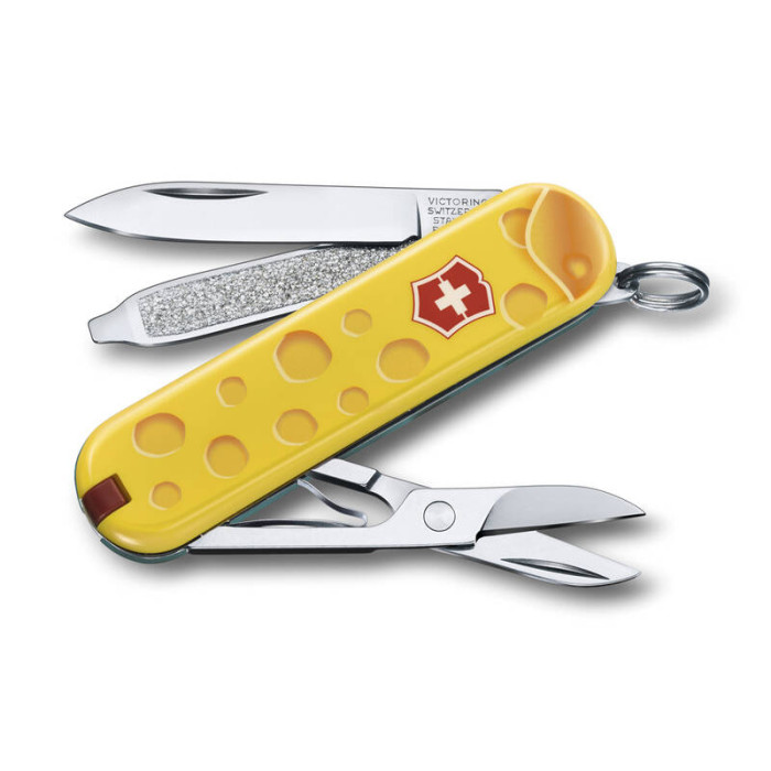 Нож-брелок VICTORINOX Classic "Alps Cheese", 58 мм, 7 функций