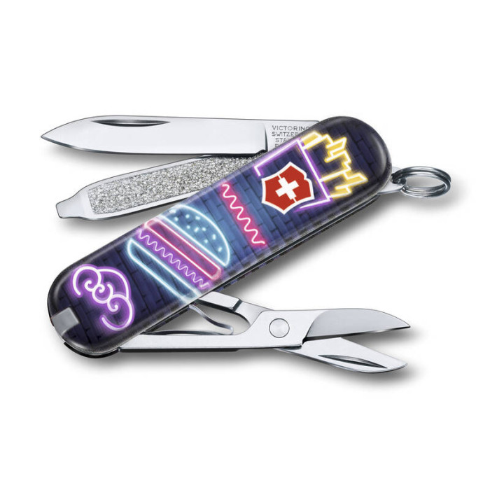 Нож-брелок VICTORINOX Classic "Burger Bar", 58 мм, 7 функций