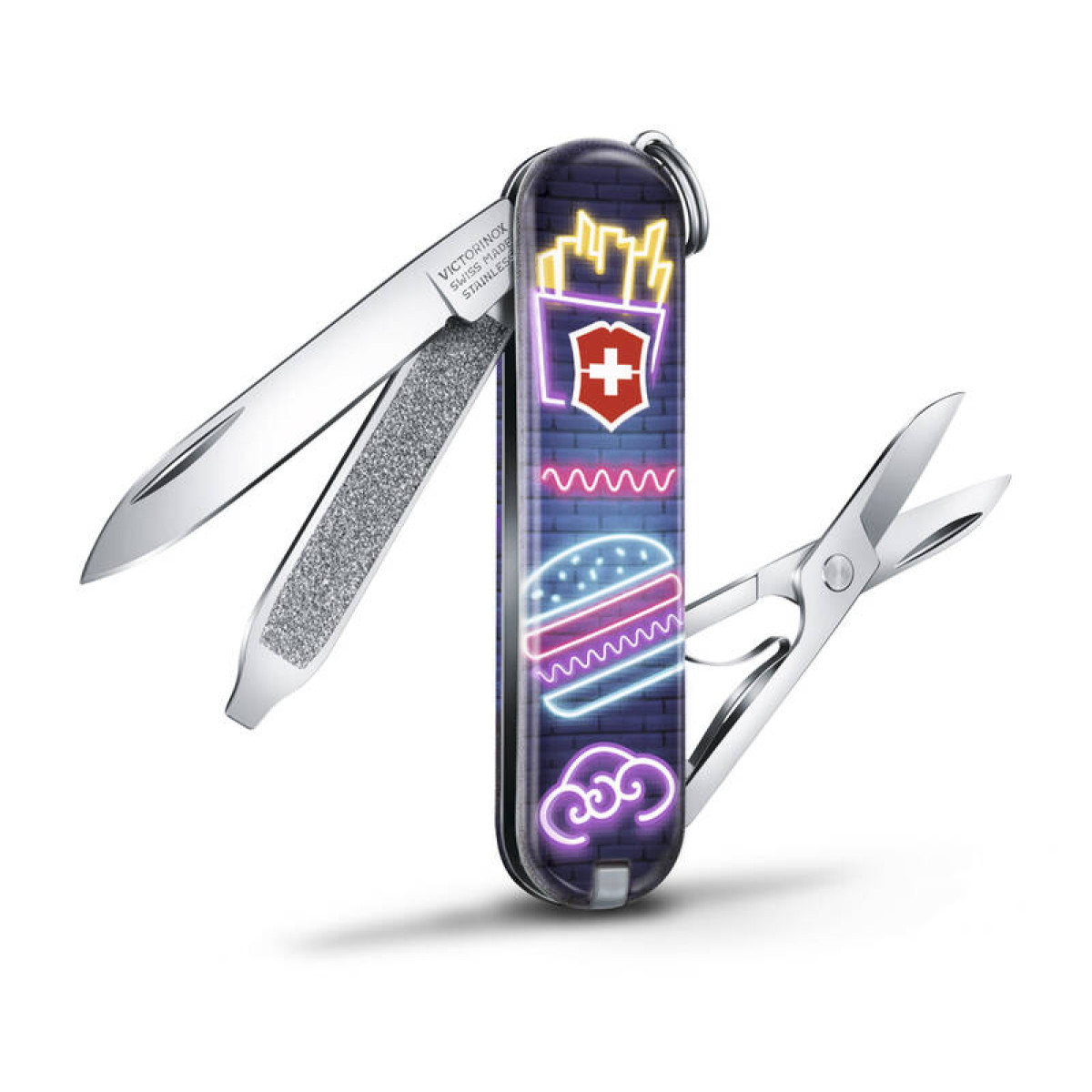 Нож-брелок VICTORINOX Classic "Burger Bar", 58 мм, 7 функций 3