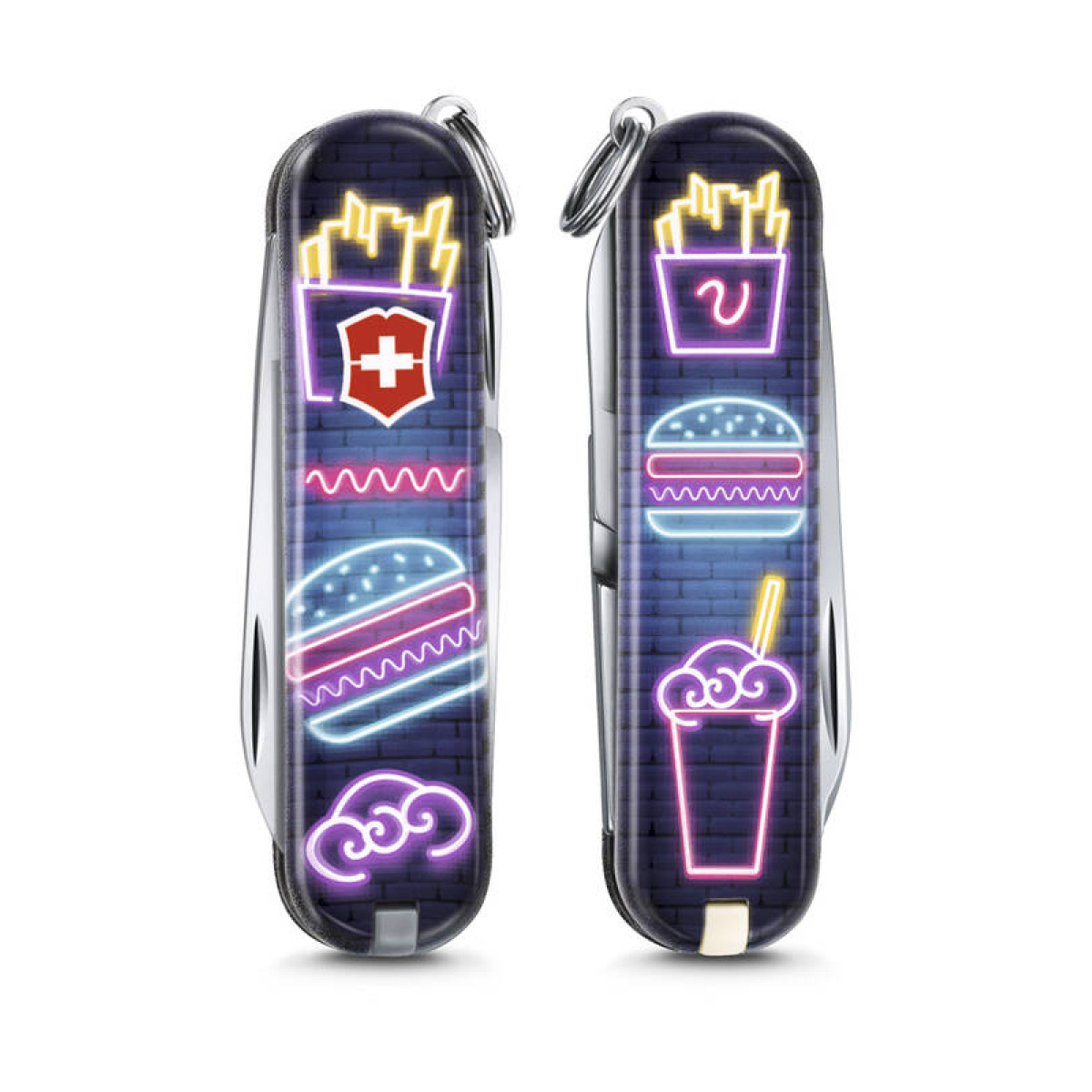 Нож-брелок VICTORINOX Classic "Burger Bar", 58 мм, 7 функций 2