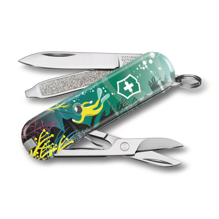 Нож брелок VICTORINOX Classic Deep Dive 58 мм 7 функций