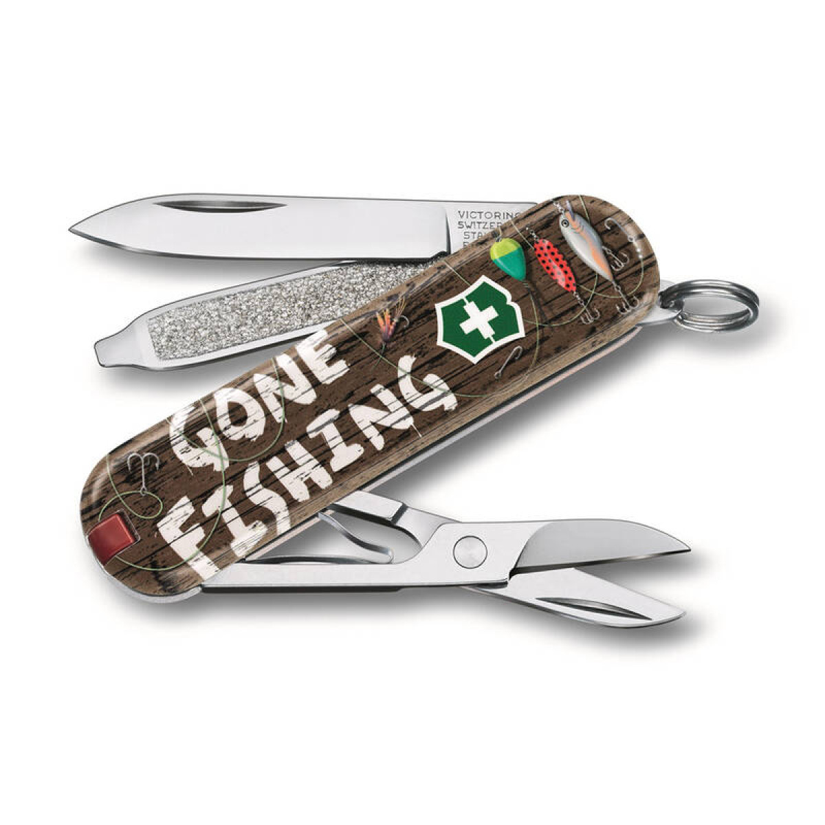 Нож брелок VICTORINOX Classic Gone Fishing 58 мм 7 функций 1