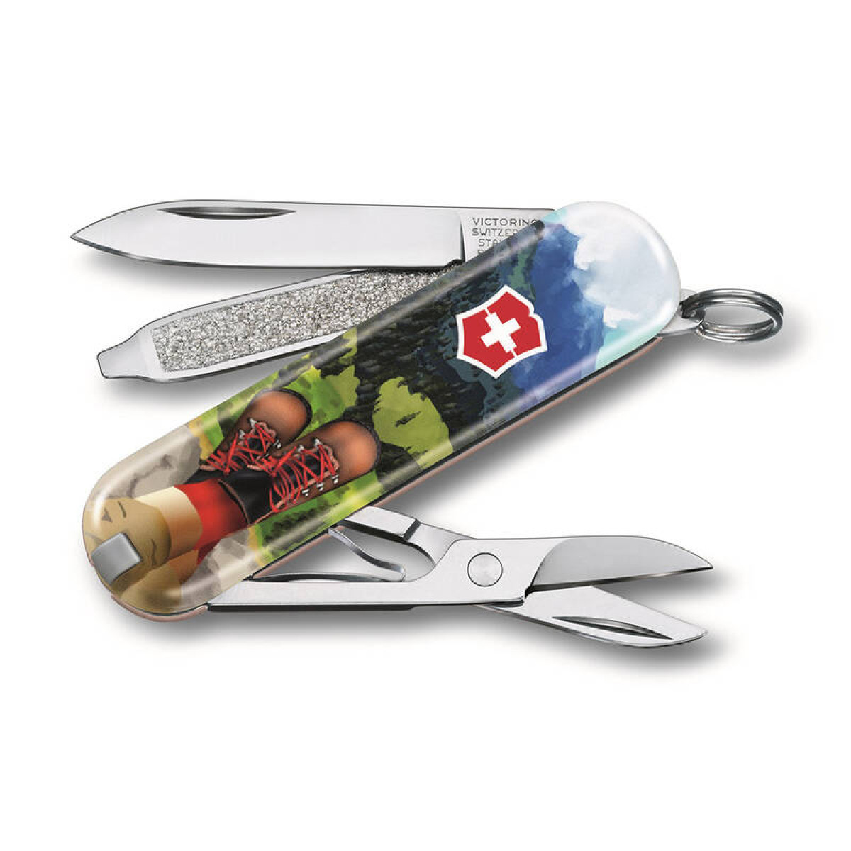 Нож брелок VICTORINOX Classic I Love Hiking 58 мм 7 функций 1