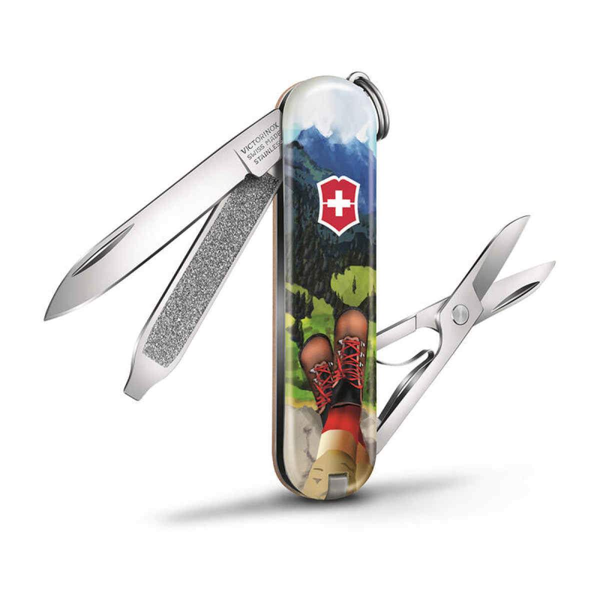 Нож брелок VICTORINOX Classic I Love Hiking 58 мм 7 функций 4