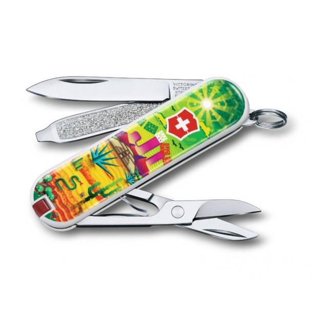 Нож-брелок VICTORINOX Classic "Mexican Sunset", 58 мм, 7 функций 0.6223.L1807