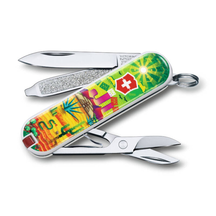 Нож-брелок VICTORINOX Classic "Mexican Sunset", 58 мм, 7 функций