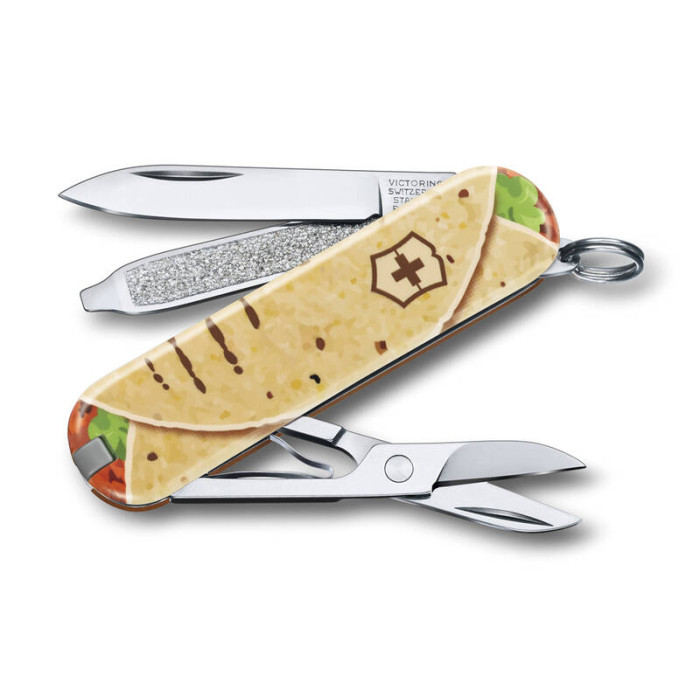 Нож-брелок VICTORINOX Classic "Mexican Tacos", 58 мм, 7 функций