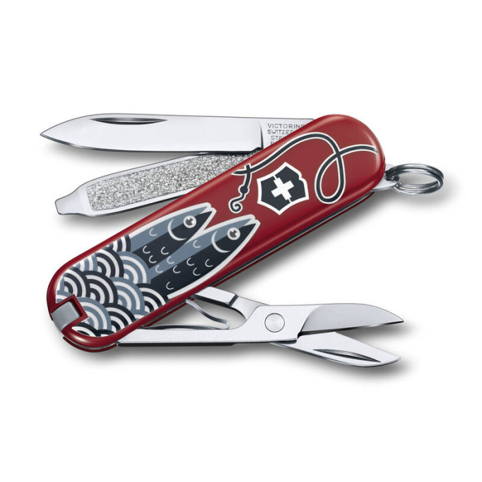 Нож-брелок VICTORINOX Classic "Sardine Can", 58 мм, 7 функций