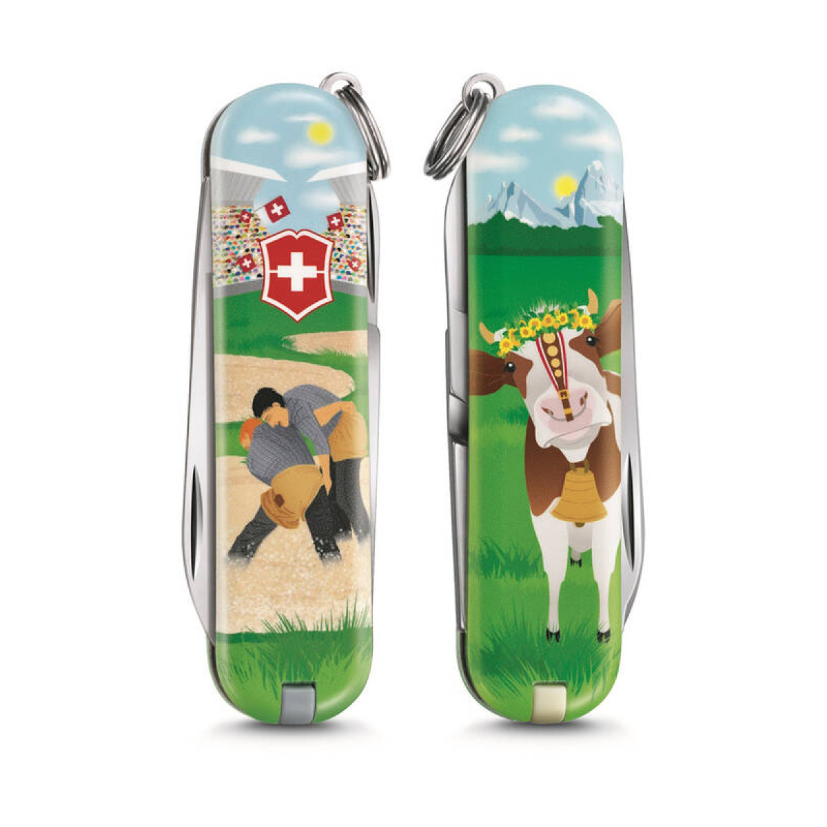 Нож брелок VICTORINOX Classic Swiss Wrestling 58 мм 7 функций 3