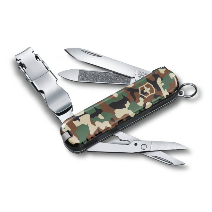 Нож-брелок VICTORINOX NailClip 580 зелёный камуфляж