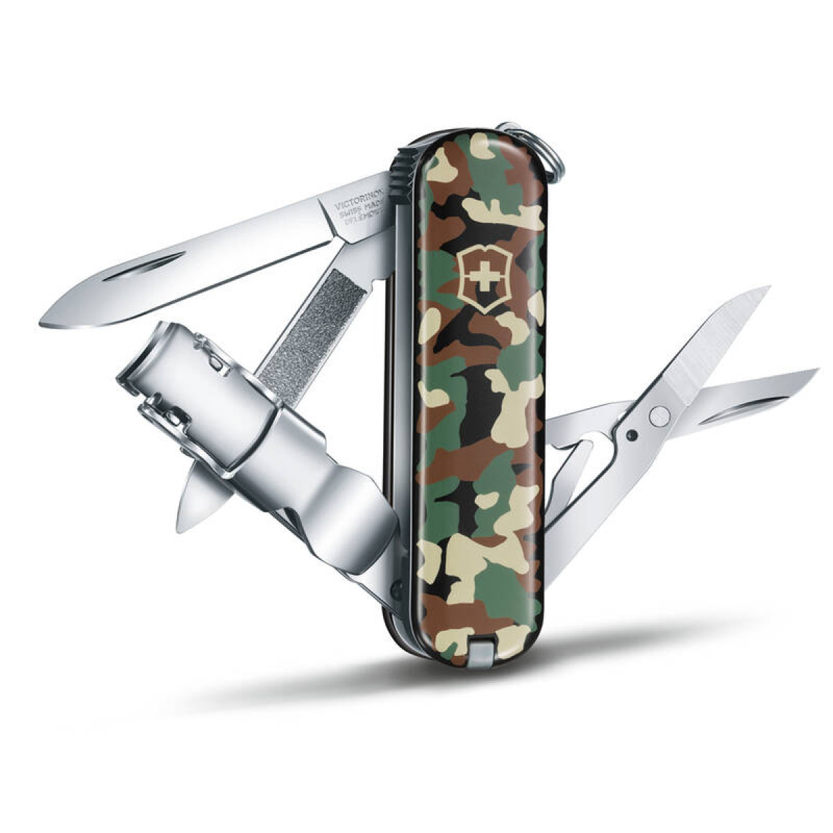 Нож-брелок VICTORINOX NailClip 580 зелёный камуфляж 4