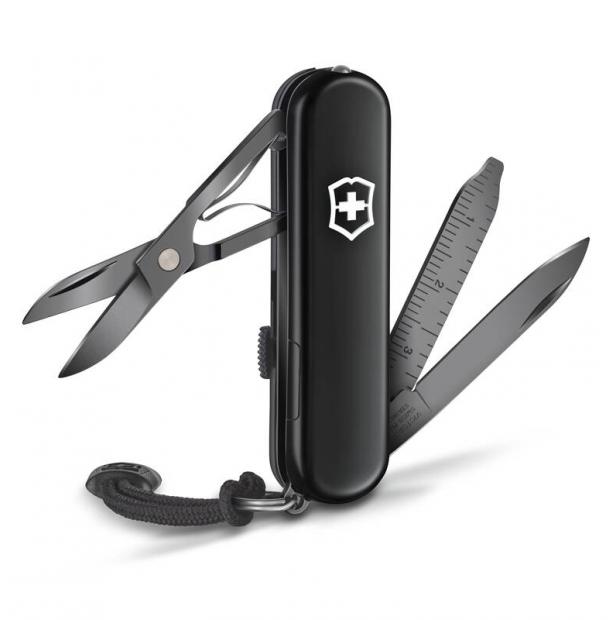Нож-брелок Victorinox Signature Lite Onyx Black, 58 мм, 8 функций, чёрный, в подарочной коробке 0.6226.31P