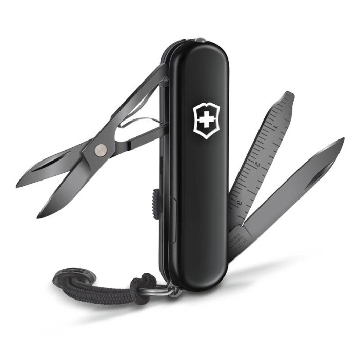 Нож-брелок Victorinox Signature Lite Onyx Black, 58 мм, 8 функций, чёрный, в подарочной коробке