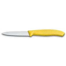 Нож для овощей VICTORINOX SwissClassic, лезвие 8 см с серрейторной заточкой, жёлтый
