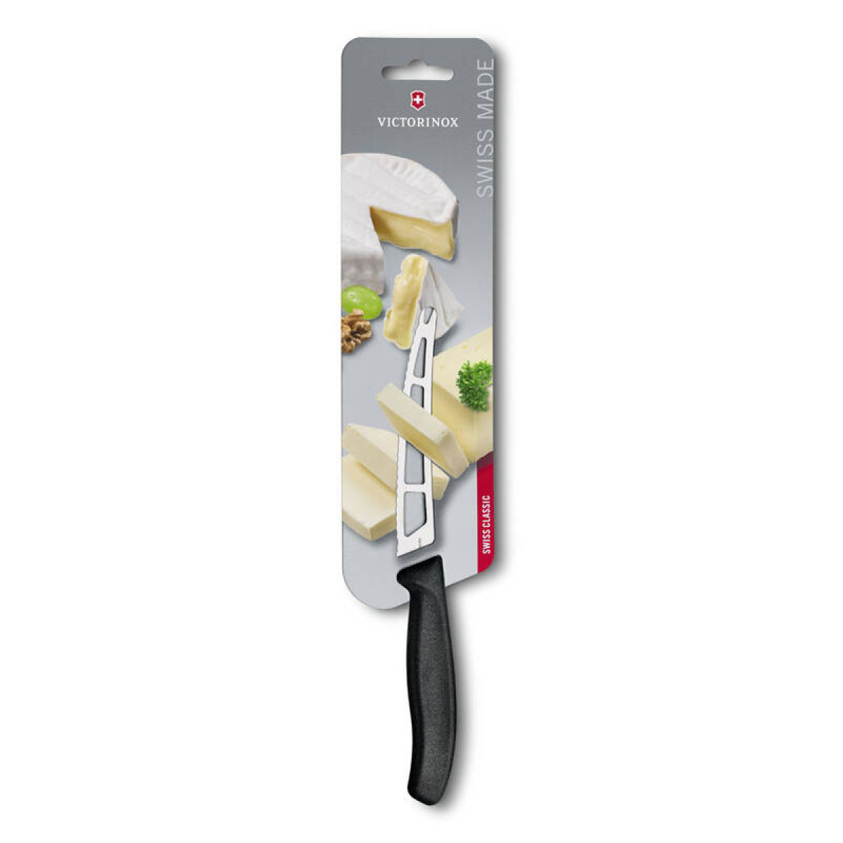 Нож для сыра и колбасы VICTORINOX SwissClassic, лезвие 11 см с серрейторной заточкой, чёрный 2