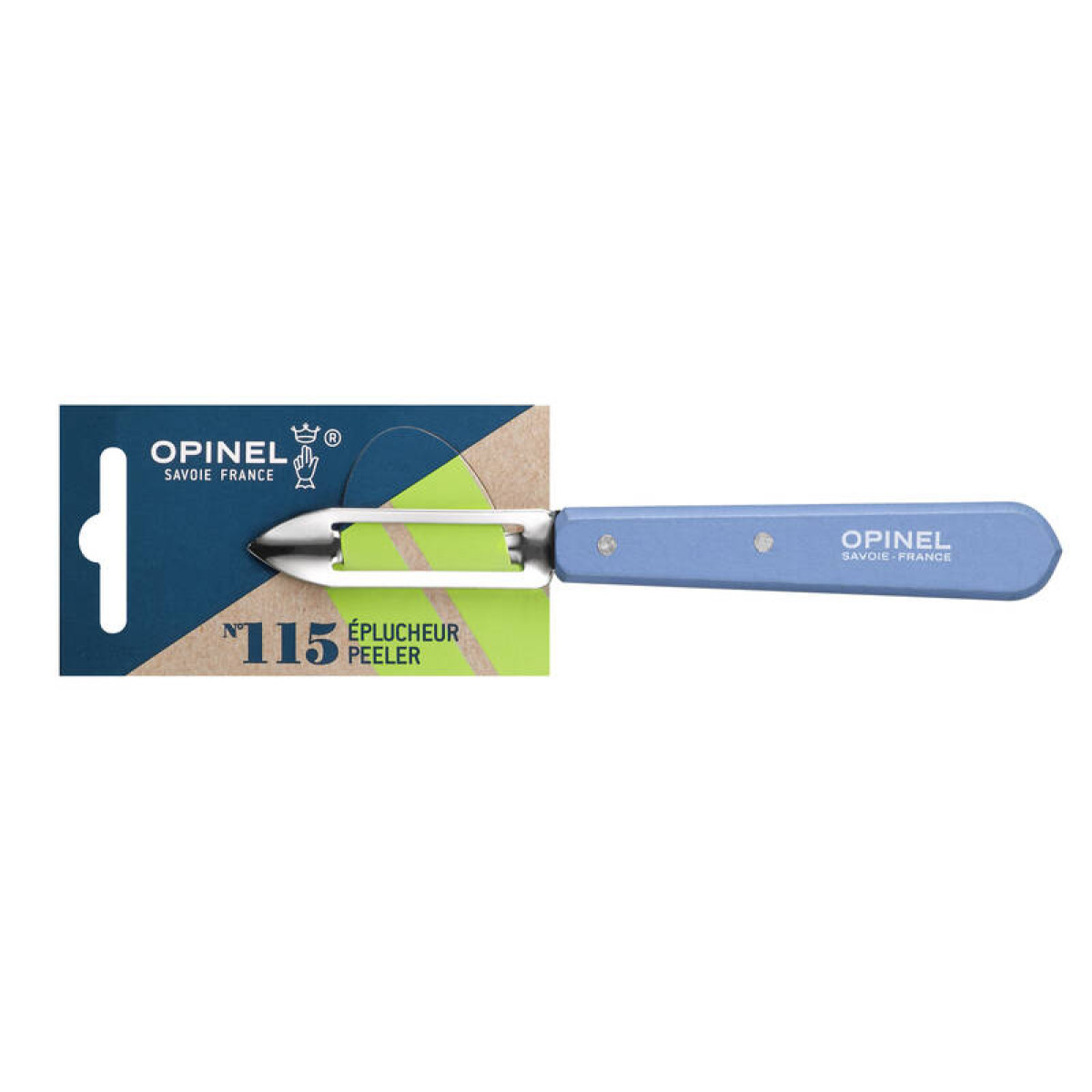 Нож для чистки овощей Opinel №115 блистер синий 2