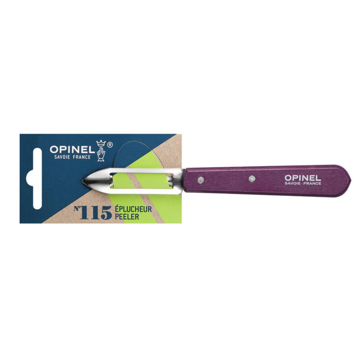 Нож для чистки овощей Opinel №115 блистер сливовый 2