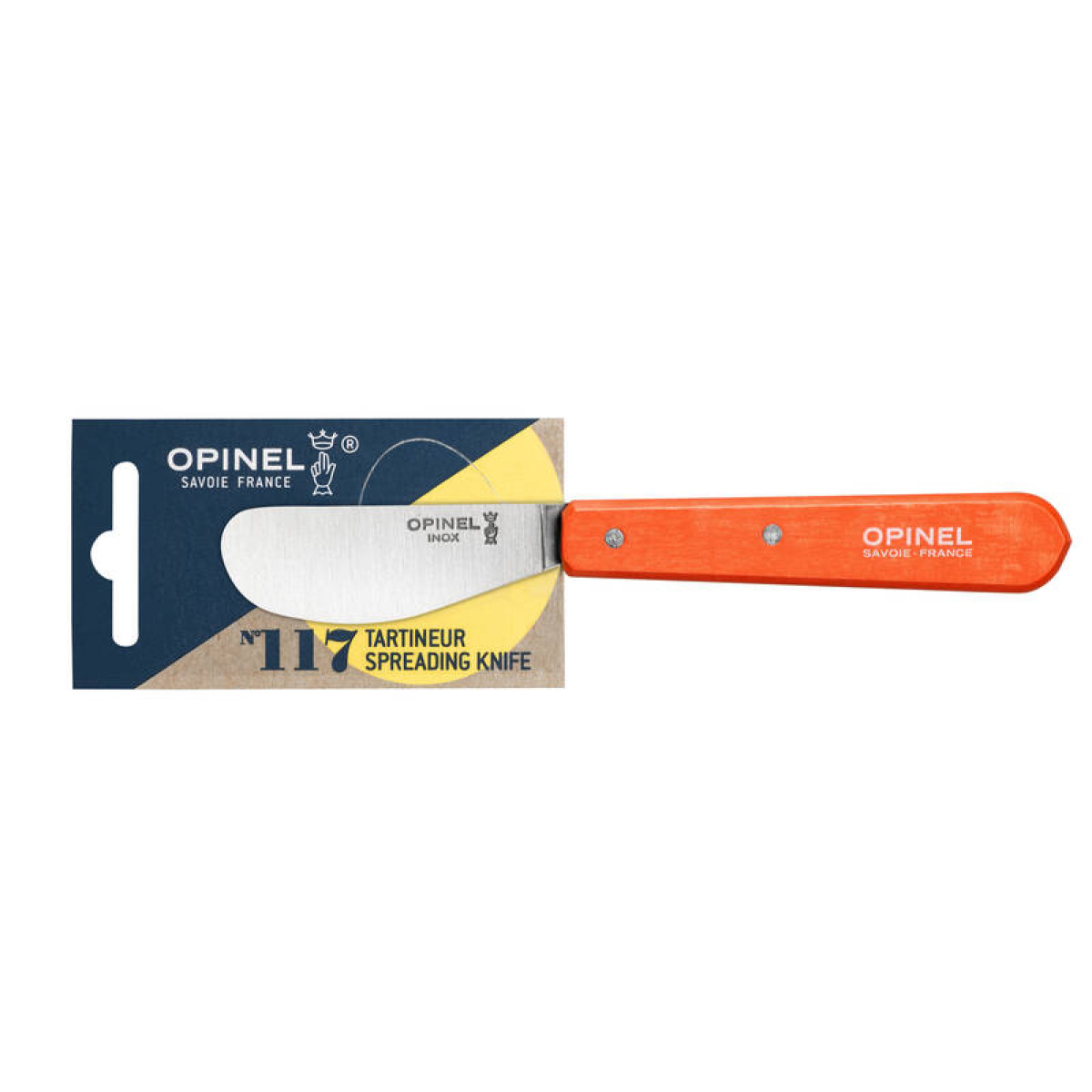 Нож для масла Opinel №117 блистер оранжевый 2