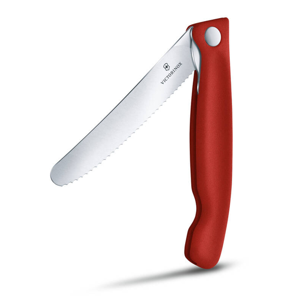 Нож для овощей Victorinox SwissClassic, складной, 11 см, с волнистой заточкой, красный 8