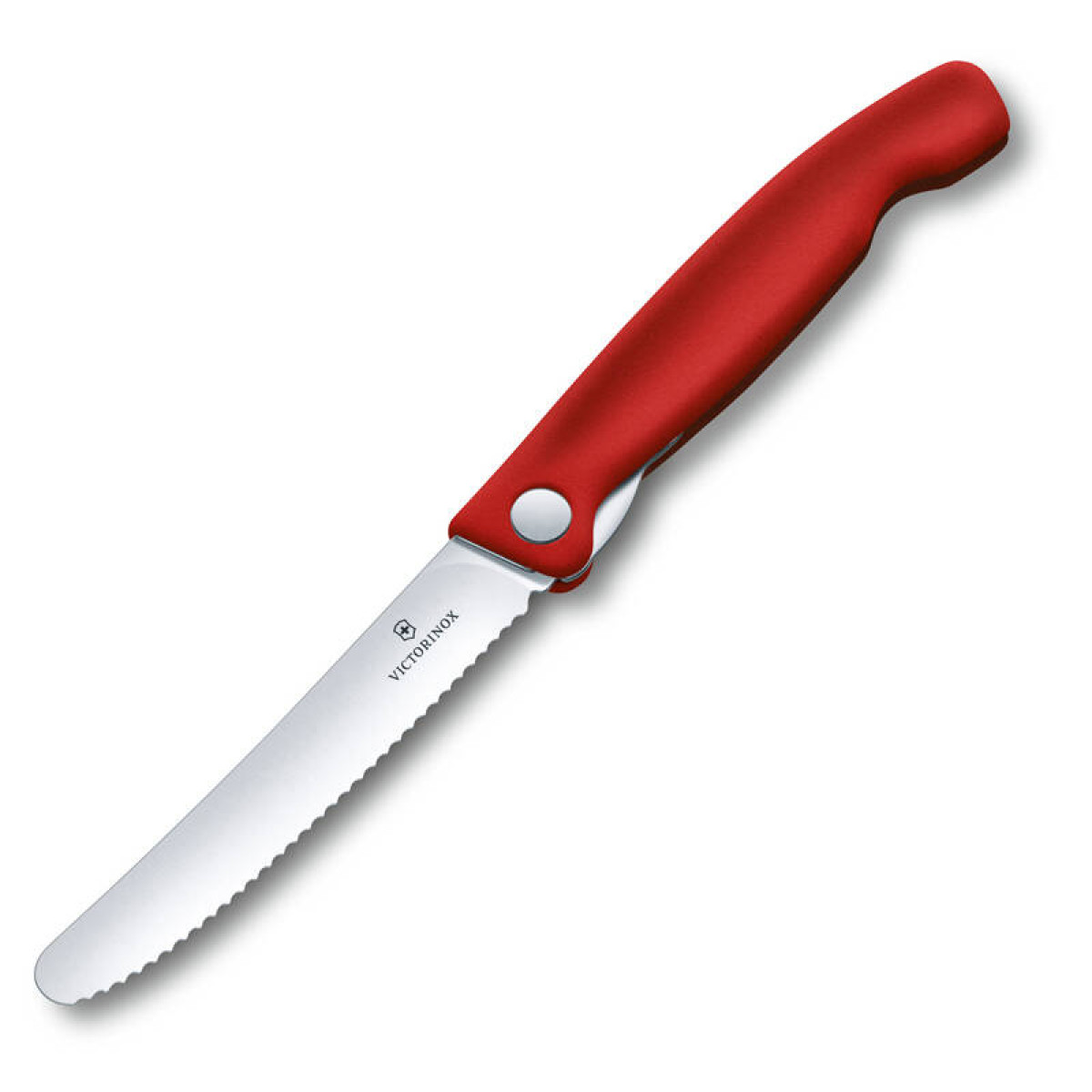 Нож для овощей Victorinox SwissClassic, складной, 11 см, с волнистой заточкой, красный 7