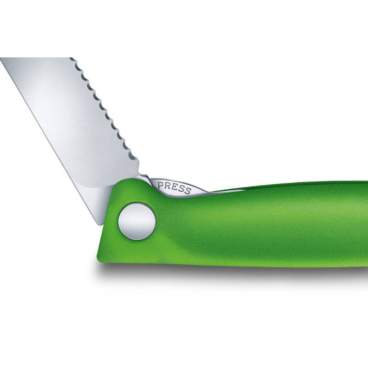 Нож для овощей Victorinox SwissClassic, складной, лезвие 11 см с волнистой заточкой, зелёный 8