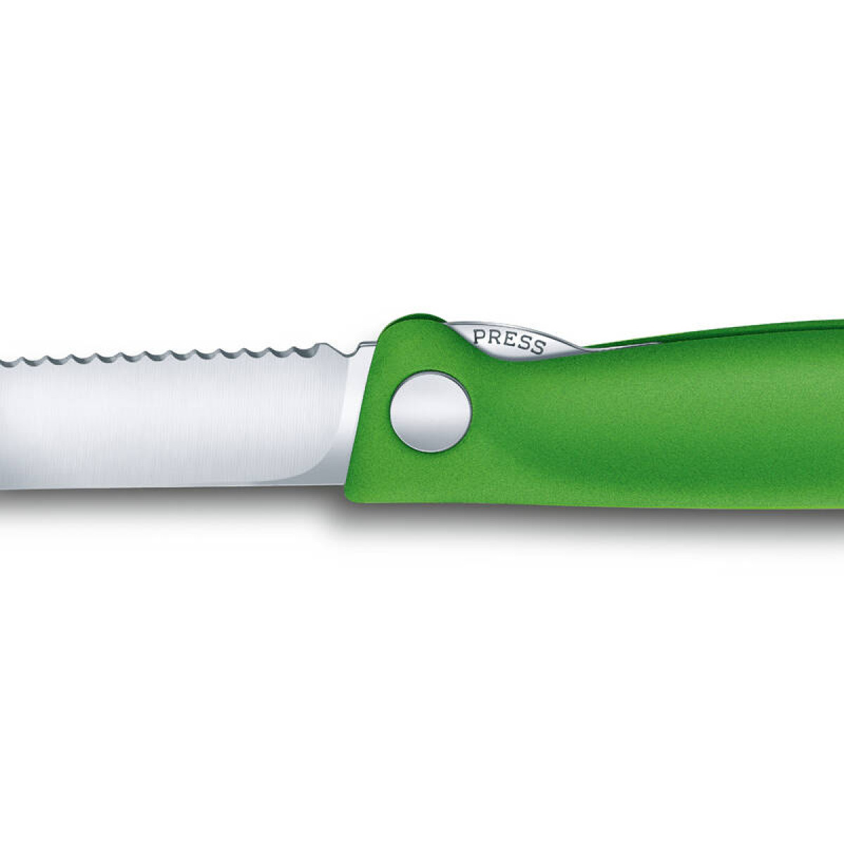 Нож для овощей Victorinox SwissClassic, складной, лезвие 11 см с волнистой заточкой, зелёный 7