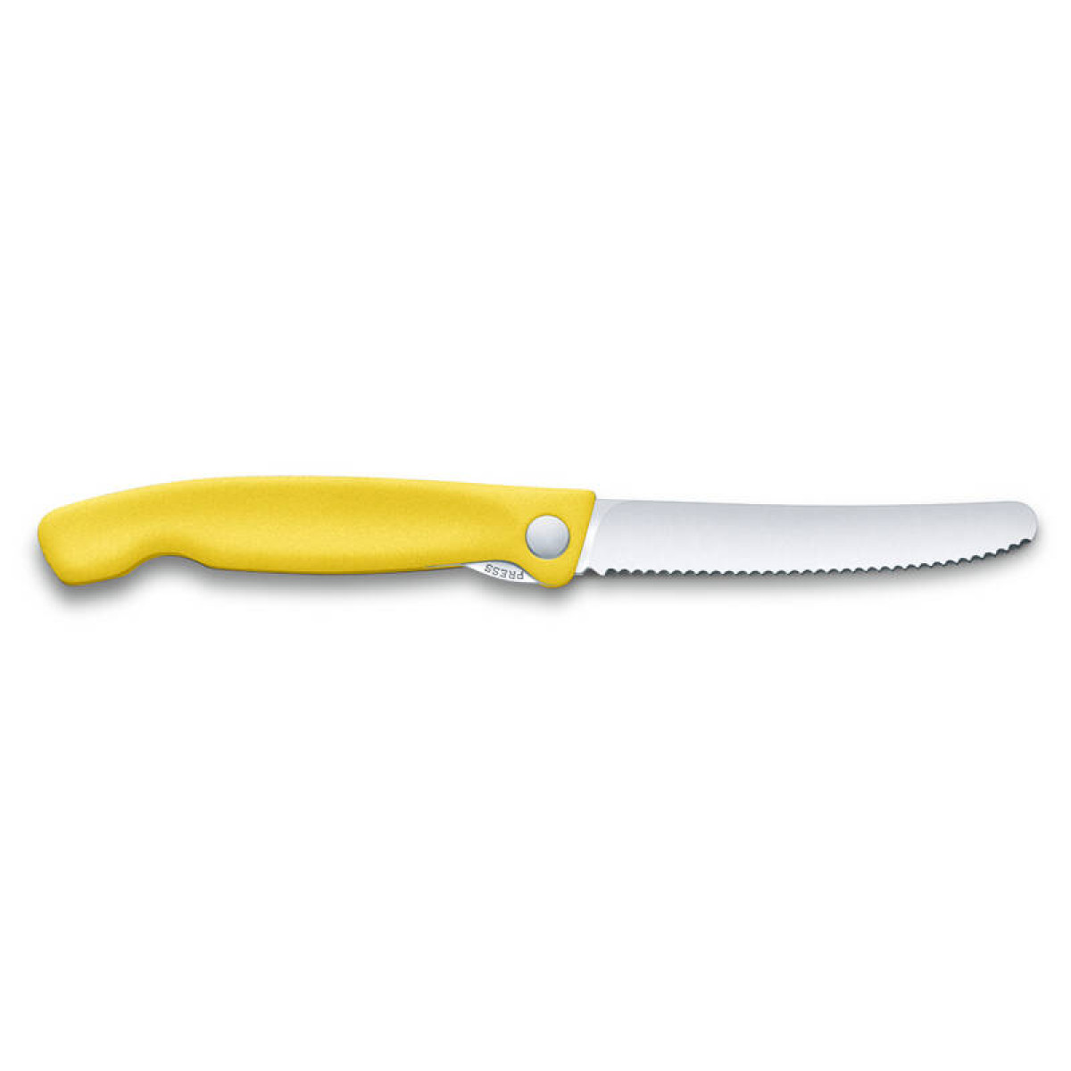 Нож для овощей Victorinox SwissClassic, складной, лезвие 11 см с волнистой заточкой, жёлтый 9