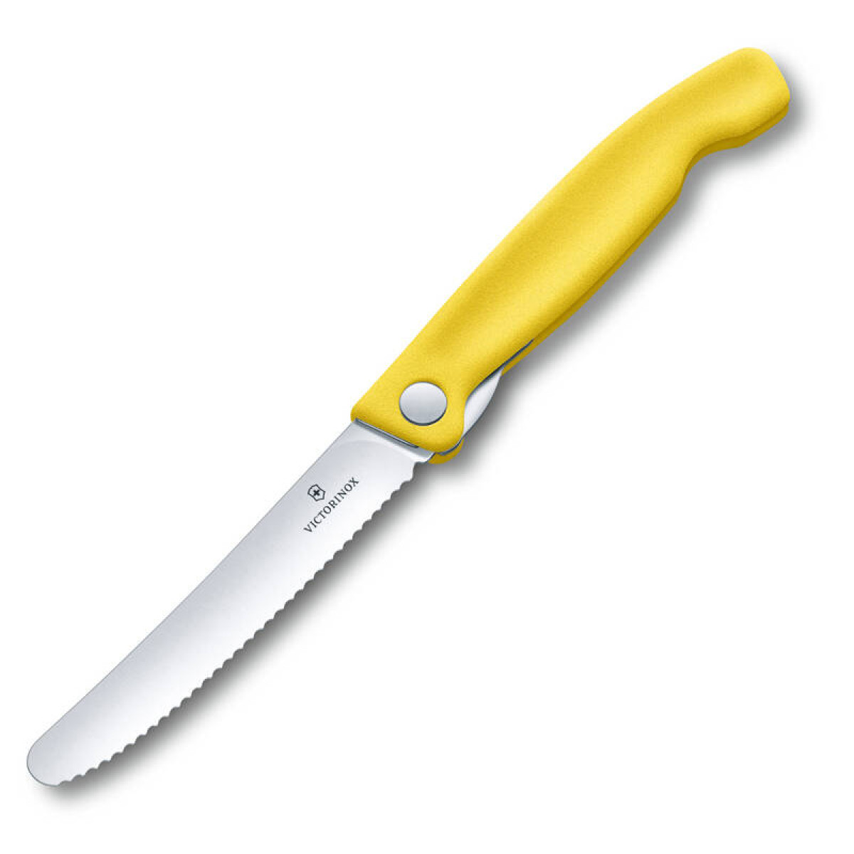Нож для овощей Victorinox SwissClassic, складной, лезвие 11 см с волнистой заточкой, жёлтый 6