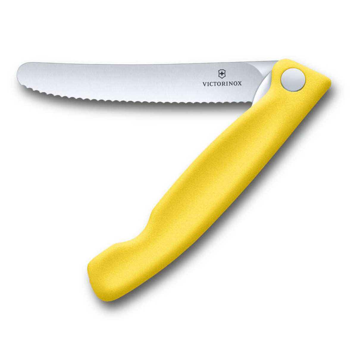 Нож для овощей Victorinox SwissClassic, складной, лезвие 11 см с волнистой заточкой, жёлтый 4
