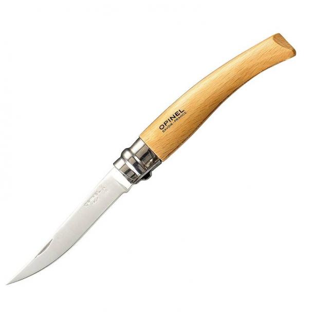 Нож филейный Opinel №8 Slim нержавеющая сталь рукоять из дерева бука 000516