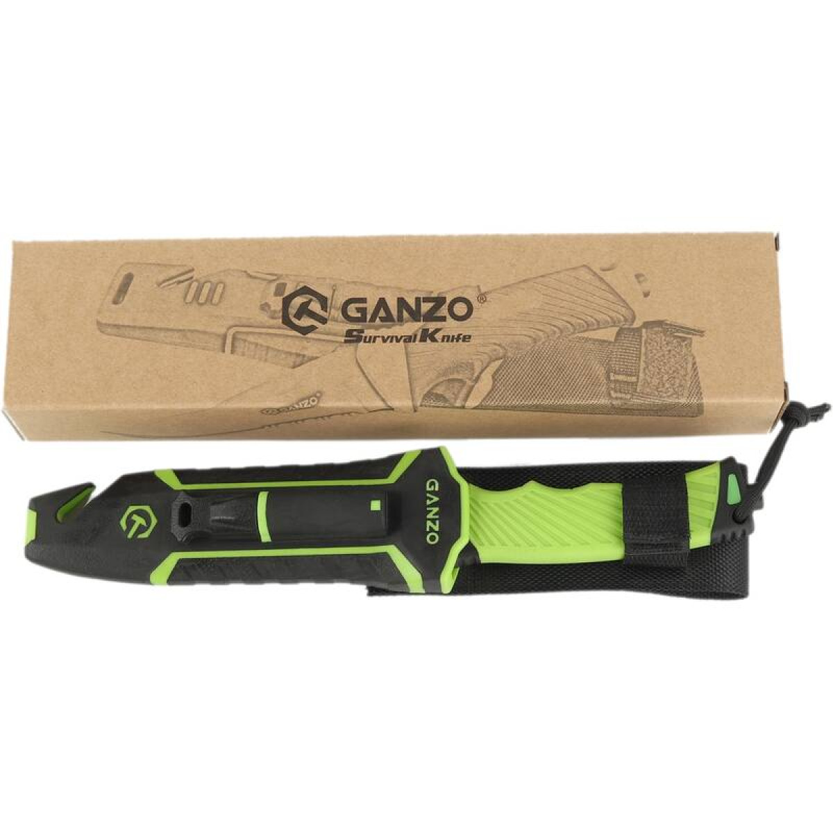 Нож Ganzo G8012V2-LG с паракордом 8