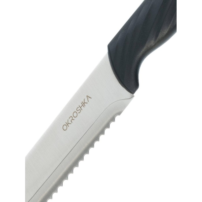 Нож хлебный Okroshka Crouton 19,9 см OK912P-W-BR
