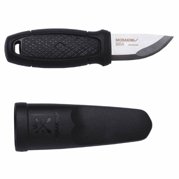 Нож Morakniv Eldris нержавеющая сталь черный, ножны, шнурок, огниво 13525