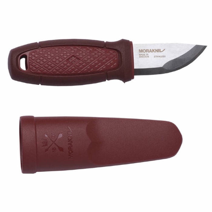 Нож Morakniv Eldris нержавеющая сталь красный, ножны, шнурок, огниво 13524
