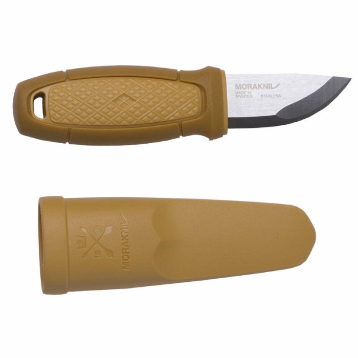 Нож Morakniv Eldris нержавеющая сталь желтый, ножны, шнурок, огниво 13523