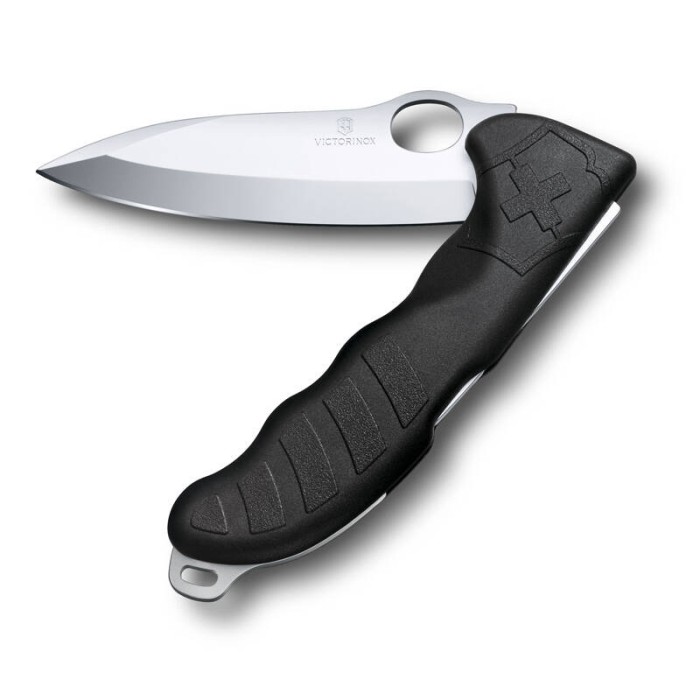 Нож охотника VICTORINOX Hunter Pro 130 мм, 2 функции, с фиксатором лезвия, чёрный