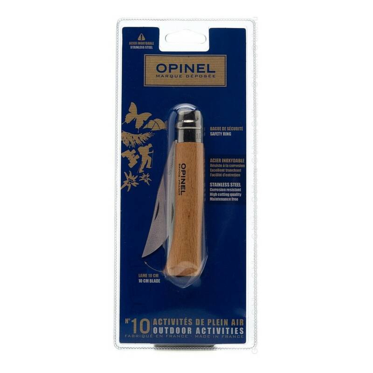 Нож Opinel №10 Tradition Stainless Steel блистер 3